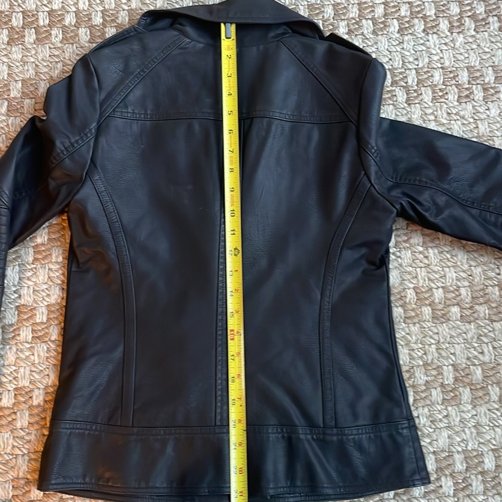 Guess Faux Leather Asymmetrical Moto Jacket, Small - Picture 11 of 13
